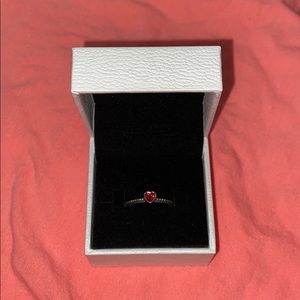 Red Heart Pandora Ring (size 7.5)